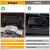 image:imageNilight 75 Inch 36 W Spot LED Light Bar Cover Black Protective Durable Polycarbonate Lens Waterproof Dustproof ScratchProof for Double Row SideMounted Roof Bumper Off Road Driving Fog Lighting