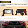 image:imageNilight 75 Inch 36 W Spot LED Light Bar Cover Black Protective Durable Polycarbonate Lens Waterproof Dustproof ScratchProof for Double Row SideMounted Roof Bumper Off Road Driving Fog Lighting