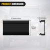 image:imageNilight 75 Inch 36 W Spot LED Light Bar Cover Black Protective Durable Polycarbonate Lens Waterproof Dustproof ScratchProof for Double Row SideMounted Roof Bumper Off Road Driving Fog Lighting