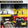image:imageNilight 75 Inch 36 W Spot LED Light Bar Cover Yellow Protective Durable Polycarbonate Lens Waterproof Dustproof ScratchProof for Double Row SideMounted Roof Bumper Off Road Driving Fog Lighting