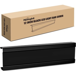 image:imageNilight 135 Inch Spot Flood Combo LED Light Bar Cover Black Protective Durable Polycarbonate Lens Waterproof Dustproof ScratchProof for SideMounted Roof Bumper Off Road Driving Fog Lighting