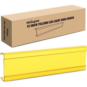 image:imageNilight 135 Inch Spot Flood Combo LED Light Bar Cover Yellow Protective Durable Polycarbonate Lens Waterproof Dustproof ScratchProof for SideMounted Roof Bumper Off Road Driving Fog Lighting