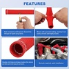 image:imageNilight Spark Plug Wire Heat Shield Sleeve 8Pcs 3632F Boot Protector  with 10 Metal Zip Ties Replacement for LS1LS2 SBC BBC 350 454 Car Truck 6 Inch TitaniumRed