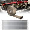 image:imageNilight Heat Shield Sleeve 3632F Spark Plug Wire Heat Shield Fuel Line Heat Shield for Car Auto Wire Loom Brake Cable amp Diesel Heater Exhaust Titanium12 ID x 10Titanium
