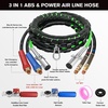 image:imageNilight 15FT Air Line Hose Assembly Rubber with 12 NPT Swivel Fitting Straight Heavy Duty Power Hoses Set Spring Guard Grips DOT Fittings for Semi Truck Trailer Tractor12FT Air Lines with Glad Hands  Grips