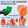 image:imageNilight 50 Amp RV Male Replacement Plug 125250 Volt Heavy Duty Receptacle with Handle ETL Listed NEMA 1450P for Camper Caravan Motorhome Van TrailerAmber