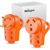 image:imageNilight 50 Amp RV Male Replacement Plug 125250 Volt Heavy Duty Receptacle with Handle ETL Listed NEMA 1450P for Camper Caravan Motorhome Van TrailerAmber