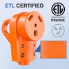 image:imageNilight 50 Amp RV Male Replacement Plug 125250 Volt Heavy Duty Receptacle with Handle ETL Listed NEMA 1450P for Camper Caravan Motorhome Van TrailerAmber