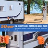 image:imageNilight 50 Amp RV Male Replacement Plug 125250 Volt Heavy Duty Receptacle with Handle ETL Listed NEMA 1450P for Camper Caravan Motorhome Van TrailerAmber