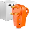image:imageNilight 50 Amp RV Male Replacement Plug 125250 Volt Heavy Duty Receptacle with Handle ETL Listed NEMA 1450P for Camper Caravan Motorhome Van TrailerAmber