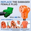 image:imageNilight 50 Amp RV Male Replacement Plug 125250 Volt Heavy Duty Receptacle with Handle ETL Listed NEMA 1450P for Camper Caravan Motorhome Van TrailerAmber