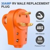 image:imageNilight 50 Amp RV Male Replacement Plug 125250 Volt Heavy Duty Receptacle with Handle ETL Listed NEMA 1450P for Camper Caravan Motorhome Van TrailerAmber
