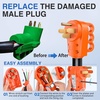 image:imageNilight 50 Amp RV Male Replacement Plug 125250 Volt Heavy Duty Receptacle with Handle ETL Listed NEMA 1450P for Camper Caravan Motorhome Van TrailerAmber