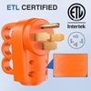 image:imageNilight 50 Amp RV Male Replacement Plug 125250 Volt Heavy Duty Receptacle with Handle ETL Listed NEMA 1450P for Camper Caravan Motorhome Van TrailerAmber