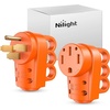 image:imageNilight 50 Amp RV Male Replacement Plug 125250 Volt Heavy Duty Receptacle with Handle ETL Listed NEMA 1450P for Camper Caravan Motorhome Van TrailerAmber