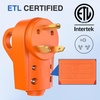 image:imageNilight 50 Amp RV Male Replacement Plug 125250 Volt Heavy Duty Receptacle with Handle ETL Listed NEMA 1450P for Camper Caravan Motorhome Van TrailerAmber