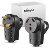 image:imageNilight 50 Amp RV Male Replacement Plug 125250 Volt Heavy Duty Receptacle with Handle ETL Listed NEMA 1450P for Camper Caravan Motorhome Van TrailerBlack