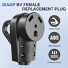image:imageNilight 50 Amp RV Male Replacement Plug 125250 Volt Heavy Duty Receptacle with Handle ETL Listed NEMA 1450P for Camper Caravan Motorhome Van TrailerBlack