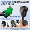 image:imageNilight 50 Amp RV Male Replacement Plug 125250 Volt Heavy Duty Receptacle with Handle ETL Listed NEMA 1450P for Camper Caravan Motorhome Van TrailerBlack