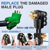 image:imageNilight 50 Amp RV Male Replacement Plug 125250 Volt Heavy Duty Receptacle with Handle ETL Listed NEMA 1450P for Camper Caravan Motorhome Van TrailerBlack