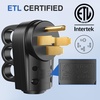 image:imageNilight 50 Amp RV Male Replacement Plug 125250 Volt Heavy Duty Receptacle with Handle ETL Listed NEMA 1450P for Camper Caravan Motorhome Van TrailerBlack