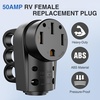 image:imageNilight 50 Amp RV Male Replacement Plug 125250 Volt Heavy Duty Receptacle with Handle ETL Listed NEMA 1450P for Camper Caravan Motorhome Van TrailerBlack