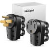 image:imageNilight 50 Amp RV Male Replacement Plug 125250 Volt Heavy Duty Receptacle with Handle ETL Listed NEMA 1450P for Camper Caravan Motorhome Van TrailerBlack