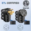 image:imageNilight 50 Amp RV Male Replacement Plug 125250 Volt Heavy Duty Receptacle with Handle ETL Listed NEMA 1450P for Camper Caravan Motorhome Van TrailerBlack