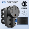 image:imageNilight 50 Amp RV Male Replacement Plug 125250 Volt Heavy Duty Receptacle with Handle ETL Listed NEMA 1450P for Camper Caravan Motorhome Van TrailerBlack