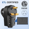 image:imageNilight 50 Amp RV Male Replacement Plug 125250 Volt Heavy Duty Receptacle with Handle ETL Listed NEMA 1450P for Camper Caravan Motorhome Van TrailerBlack