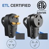 image:imageNilight 50 Amp RV Male Replacement Plug 125250 Volt Heavy Duty Receptacle with Handle ETL Listed NEMA 1450P for Camper Caravan Motorhome Van TrailerBlack