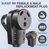image:imageNilight 50 Amp RV Male Replacement Plug 125250 Volt Heavy Duty Receptacle with Handle ETL Listed NEMA 1450P for Camper Caravan Motorhome Van TrailerBlack