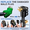 image:imageNilight 50 Amp RV Male Replacement Plug 125250 Volt Heavy Duty Receptacle with Handle ETL Listed NEMA 1450P for Camper Caravan Motorhome Van TrailerBlack