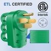 image:imageNilight 50 Amp RV Male Replacement Plug 125250 Volt Heavy Duty Receptacle with Handle ETL Listed NEMA 1450P for Camper Caravan Motorhome Van TrailerGreen