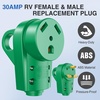 image:imageNilight 50 Amp RV Male Replacement Plug 125250 Volt Heavy Duty Receptacle with Handle ETL Listed NEMA 1450P for Camper Caravan Motorhome Van TrailerGreen