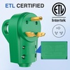 image:imageNilight 50 Amp RV Male Replacement Plug 125250 Volt Heavy Duty Receptacle with Handle ETL Listed NEMA 1450P for Camper Caravan Motorhome Van TrailerGreen
