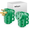 image:imageNilight 50 Amp RV Male Replacement Plug 125250 Volt Heavy Duty Receptacle with Handle ETL Listed NEMA 1450P for Camper Caravan Motorhome Van TrailerGreen
