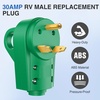 image:imageNilight 50 Amp RV Male Replacement Plug 125250 Volt Heavy Duty Receptacle with Handle ETL Listed NEMA 1450P for Camper Caravan Motorhome Van TrailerGreen