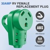 image:imageNilight 50 Amp RV Male Replacement Plug 125250 Volt Heavy Duty Receptacle with Handle ETL Listed NEMA 1450P for Camper Caravan Motorhome Van TrailerGreen