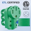 image:imageNilight 50 Amp RV Male Replacement Plug 125250 Volt Heavy Duty Receptacle with Handle ETL Listed NEMA 1450P for Camper Caravan Motorhome Van TrailerGreen