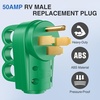image:imageNilight 50 Amp RV Male Replacement Plug 125250 Volt Heavy Duty Receptacle with Handle ETL Listed NEMA 1450P for Camper Caravan Motorhome Van TrailerGreen