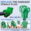 image:imageNilight 50 Amp RV Male Replacement Plug 125250 Volt Heavy Duty Receptacle with Handle ETL Listed NEMA 1450P for Camper Caravan Motorhome Van TrailerGreen