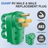 image:imageNilight 50 Amp RV Male Replacement Plug 125250 Volt Heavy Duty Receptacle with Handle ETL Listed NEMA 1450P for Camper Caravan Motorhome Van TrailerGreen