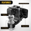 image:imageNilight Pintle Hook Hitch with Mounting Kit 40000 lbs Fits 212 to 3Inch Lunette Ring Mount Required 20Ton Hitch Receiver fit for Pintle Hook Mount2 Ball Pintle Hook