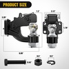 image:imageNilight Pintle Hook Hitch with Mounting Kit 40000 lbs Fits 212 to 3Inch Lunette Ring Mount Required 20Ton Hitch Receiver fit for Pintle Hook Mount2 Ball Pintle Hook