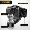 image:imageNilight Pintle Hook Hitch with Mounting Kit 40000 lbs Fits 212 to 3Inch Lunette Ring Mount Required 20Ton Hitch Receiver fit for Pintle Hook Mount2516 Ball Pintle Hook