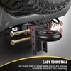 image:imageNilight Pintle Hook Hitch with Mounting Kit 40000 lbs Fits 212 to 3Inch Lunette Ring Mount Required 20Ton Hitch Receiver fit for Pintle Hook Mount3 ID 12Ton Tow Eye