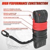 image:imageNilight Synthetic Winch Rope Kit 316 Inch x 50 Feet  6000 lbs Cable Line With Protective Sleeve 13500 lbs Hook Stopper for 4WD Off Road Vehicle UTV ATV SUV Truck GreyBlack