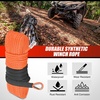 image:imageNilight Synthetic Winch Rope Kit 316 Inch x 50 Feet  6000 lbs Cable Line With Protective Sleeve 13500 lbs Hook Stopper for 4WD Off Road Vehicle UTV ATV SUV Truck GreyOrange