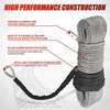 image:imageNilight Synthetic Winch Rope Kit 316 Inch x 50 Feet  6000 lbs Cable Line With Protective Sleeve 13500 lbs Hook Stopper for 4WD Off Road Vehicle UTV ATV SUV Truck GreyGray